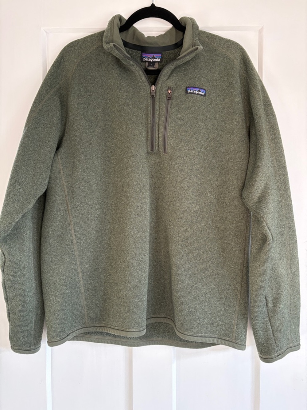 Patagonia Olive Green Quarter-Zip Fleece Pullover